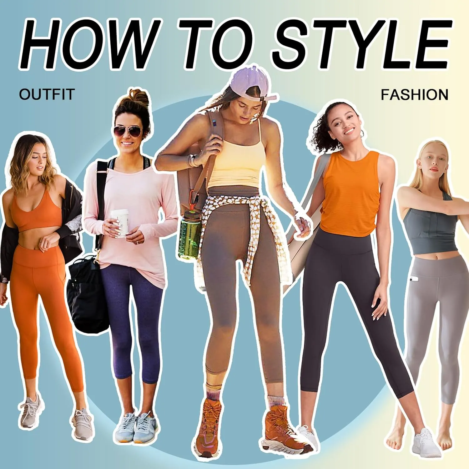 4 Pack Leggings for Women Butt Lift High Waisted Tummy Control No See-Through Yoga Pants Workout Running Leggings