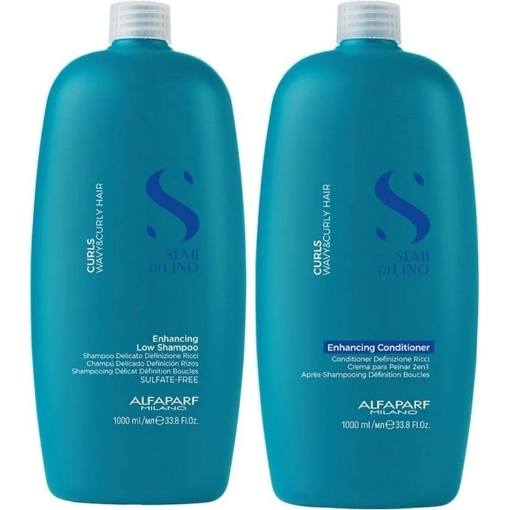 Alfaparf Milano Semi Di Lino Curls Enhancing Low Shampoo & Conditioner Twin 2 x 1000ml