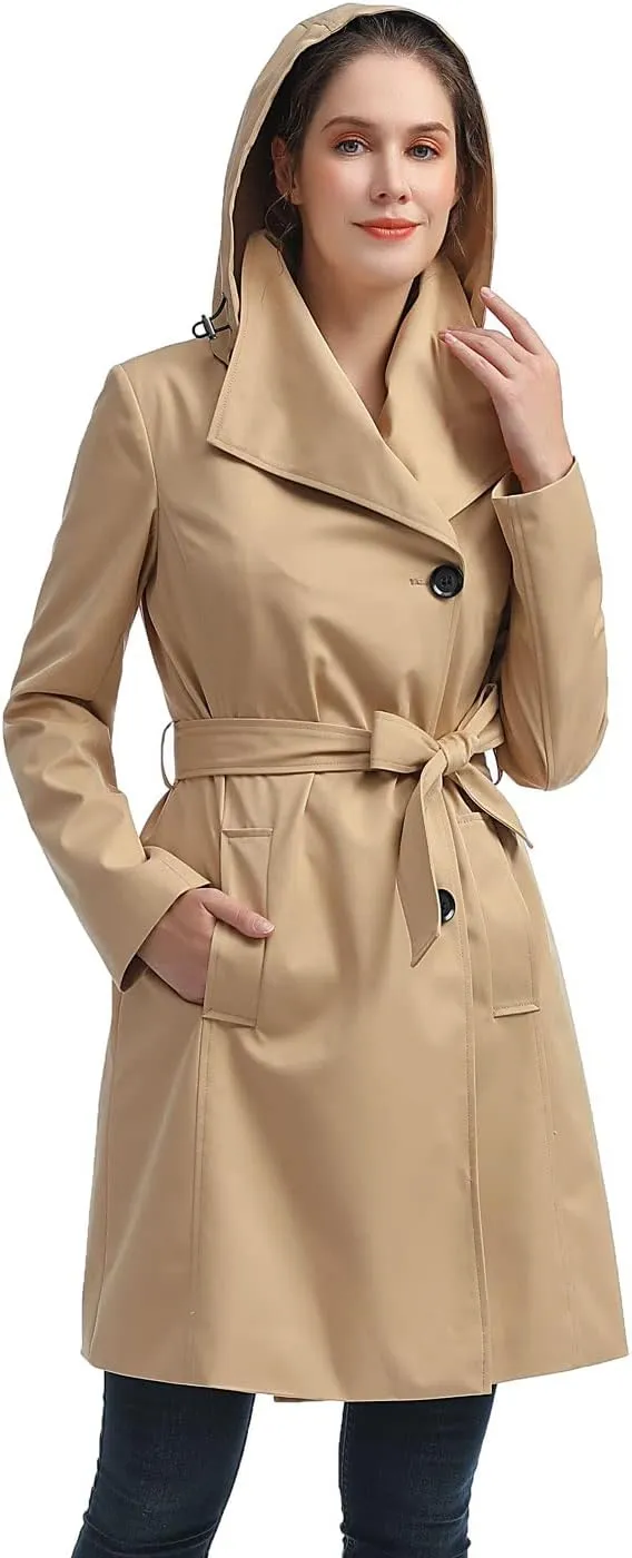 BGSD Women Jessie Waterproof Hooded Trench Coat - Regular & Plus Size