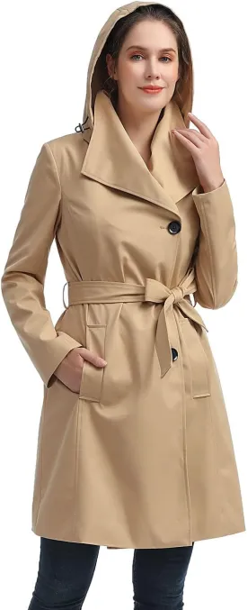 BGSD Women Jessie Waterproof Hooded Trench Coat - Regular & Plus Size