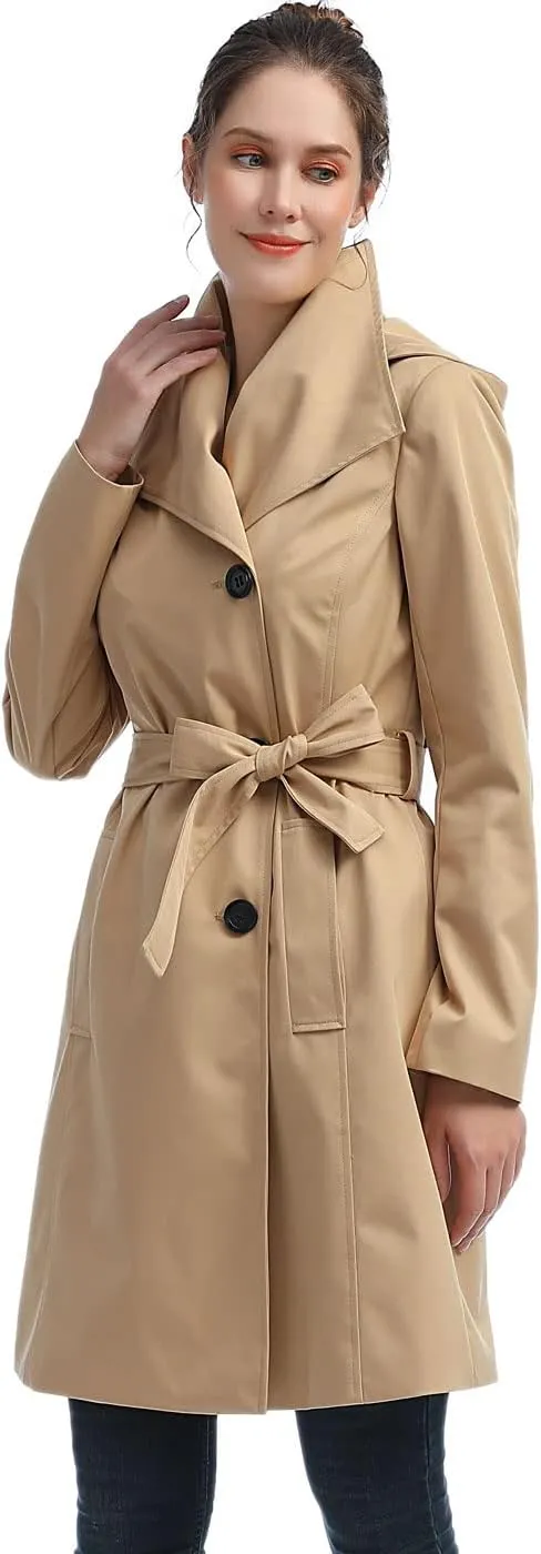 BGSD Women Jessie Waterproof Hooded Trench Coat - Regular & Plus Size