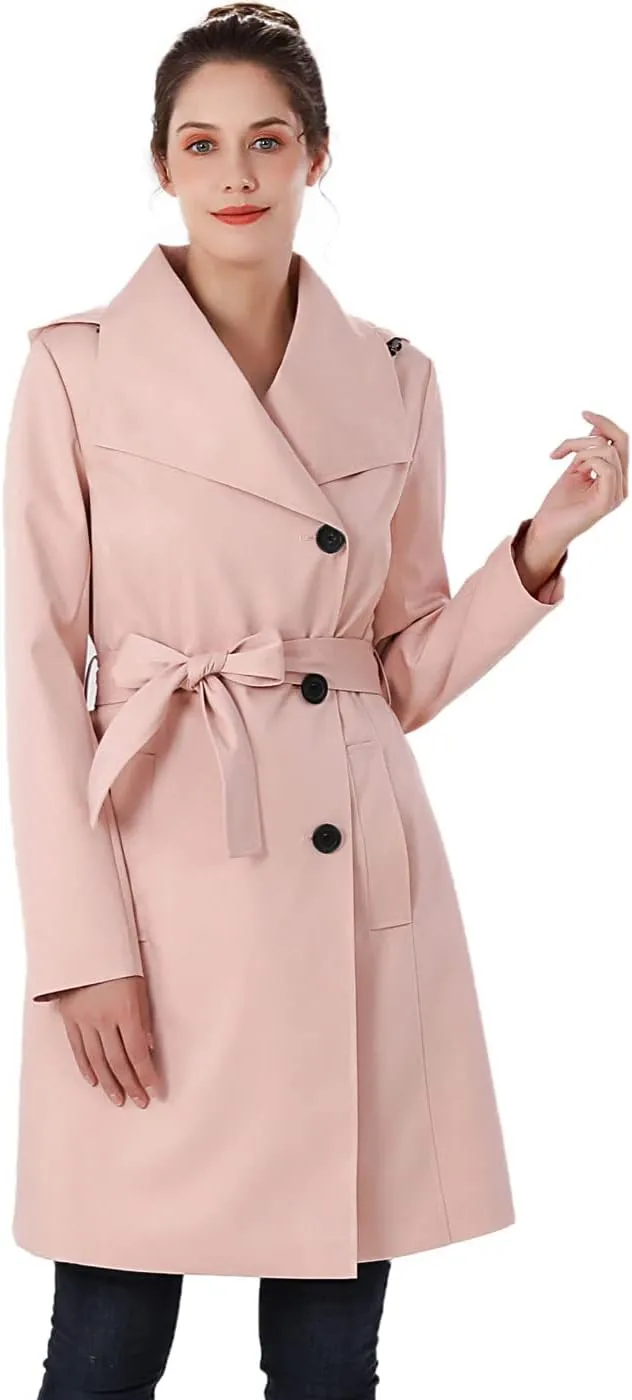 BGSD Women Jessie Waterproof Hooded Trench Coat - Regular & Plus Size
