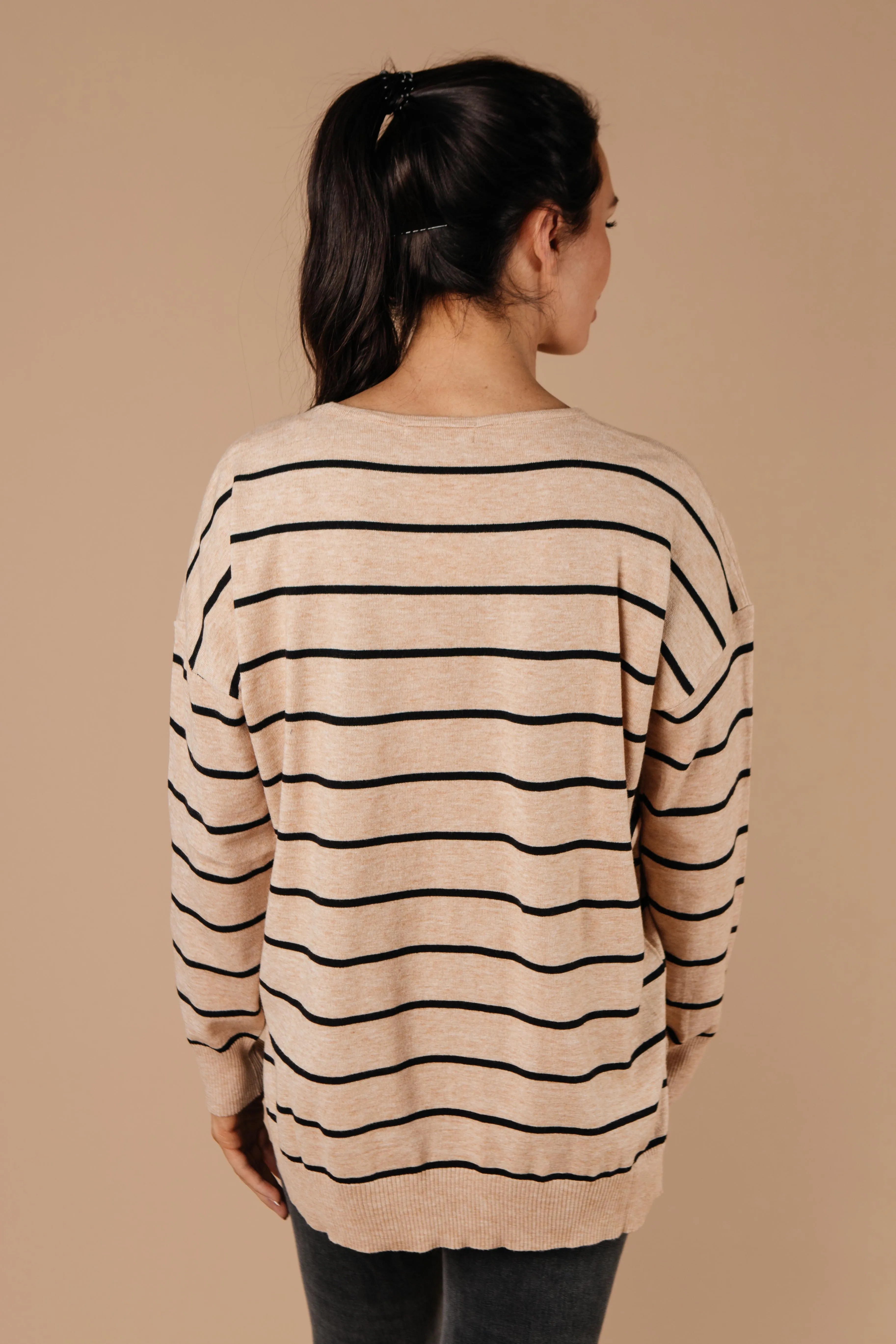 Brand New Attitude Striped Sweater Top