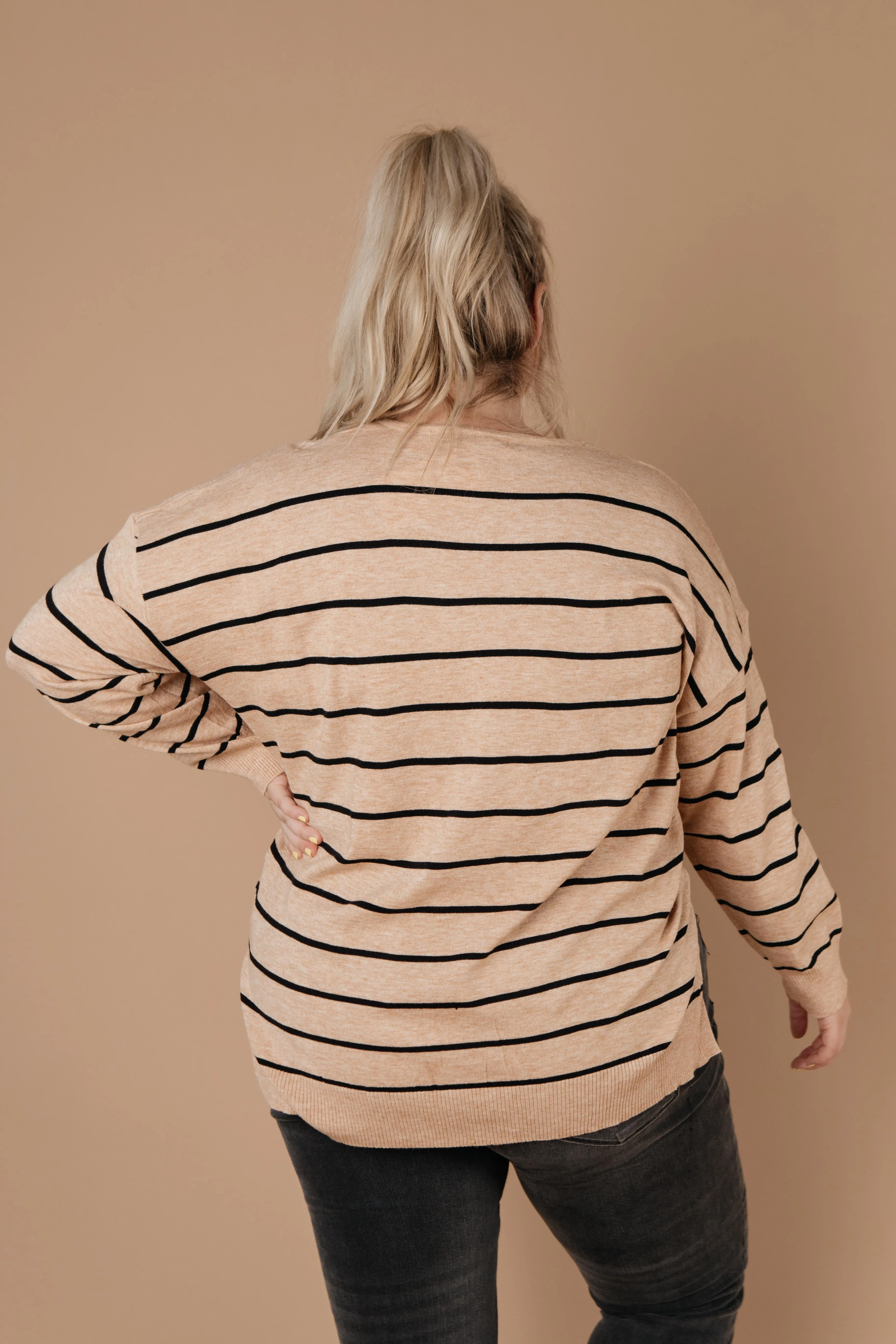 Brand New Attitude Striped Sweater Top