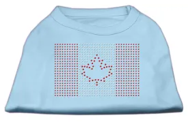 Canadian Flag Rhinestone Shirts Baby Blue XXXL(20)