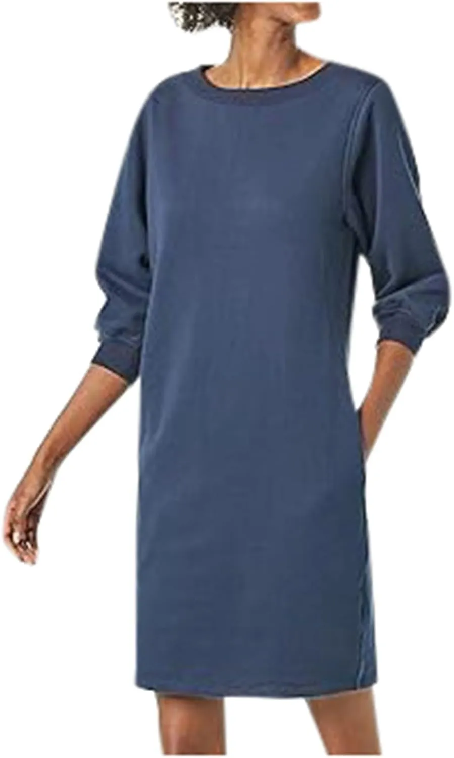 Casual Dresses for Women Summer Short Sleeve Crewneck Tie Waist T Shirt Dress Belted Dresses with Pockets