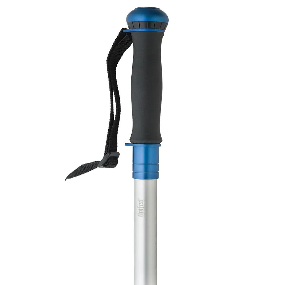 Cathedral Peak Hiking Staff Silver and Blue w/ Blade
