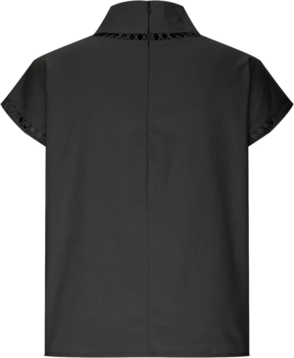 Cotton Linen Tops for Women 2024 Casual Cap Sleeve Summer Shirts Loose High Neck Tshirt Dressy Casual Blouses