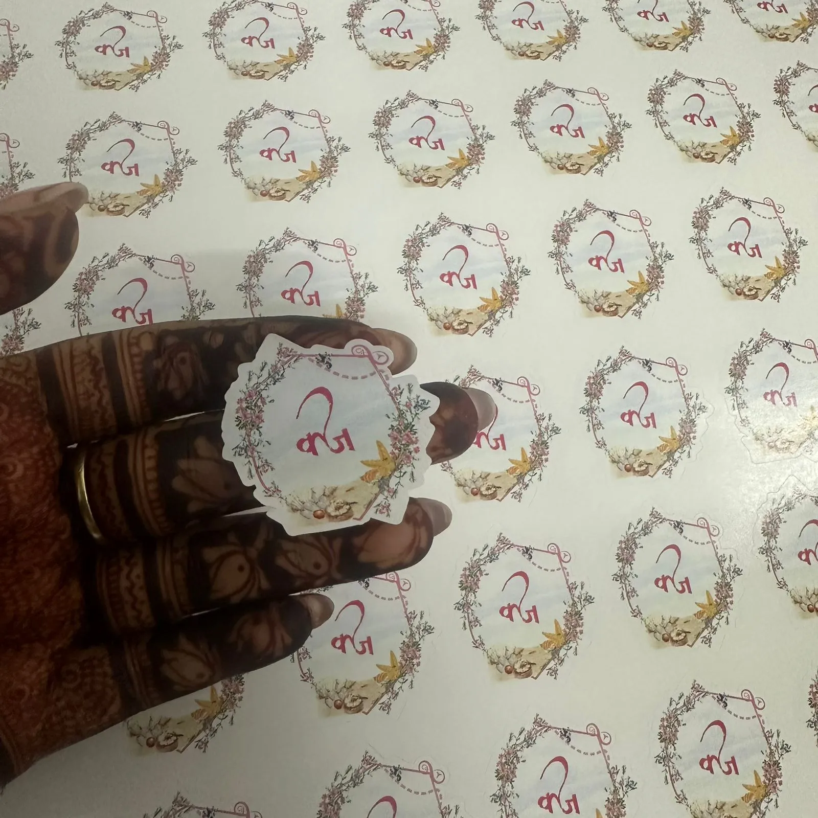 Customise brand sticker sheet A3