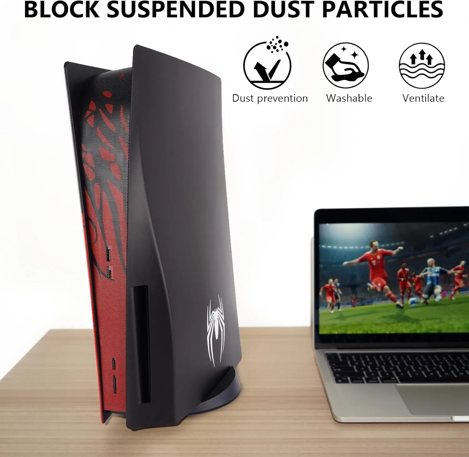 Dust Cover Net Compatible with PlayStation 5 - Compatible with Marvel's Spider-Man 2 Console Accessories, Protects PS5 from Dust, Lint & Hair (Fits Disc & Digital)