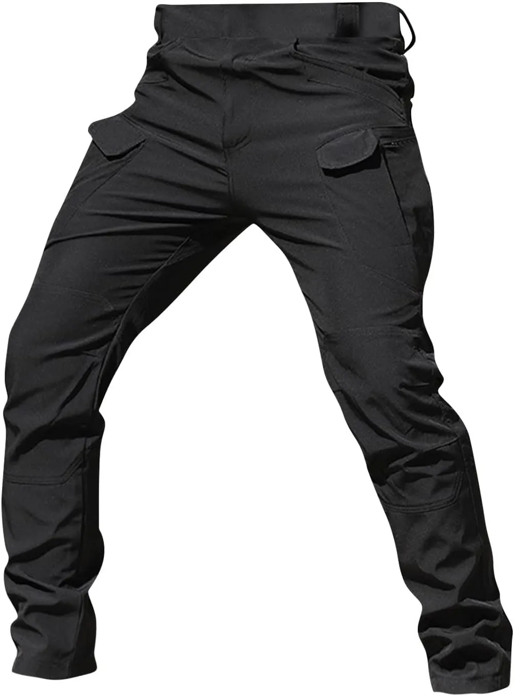 eoeioa Mens Hiking Cargo Pants Multi Pockets Ripstop Stretch Waterproof Joggers Pants Solid Outdoor Baggy Pants