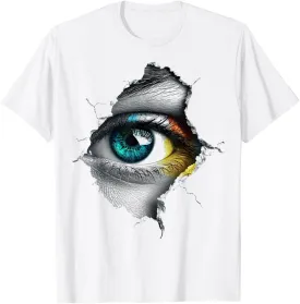 Eyes Colorful Drawing Art Abstract Graphic T-Shirt