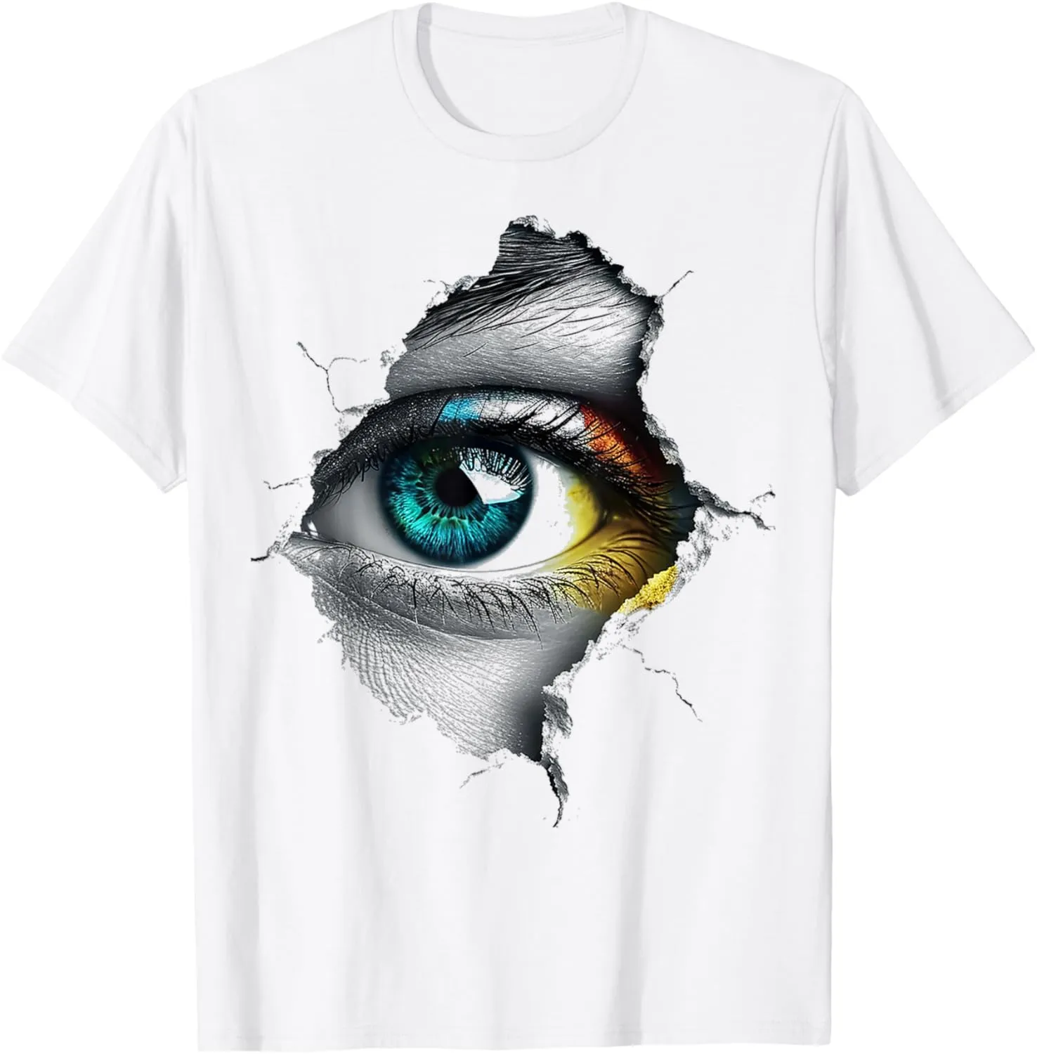 Eyes Colorful Drawing Art Abstract Graphic T-Shirt