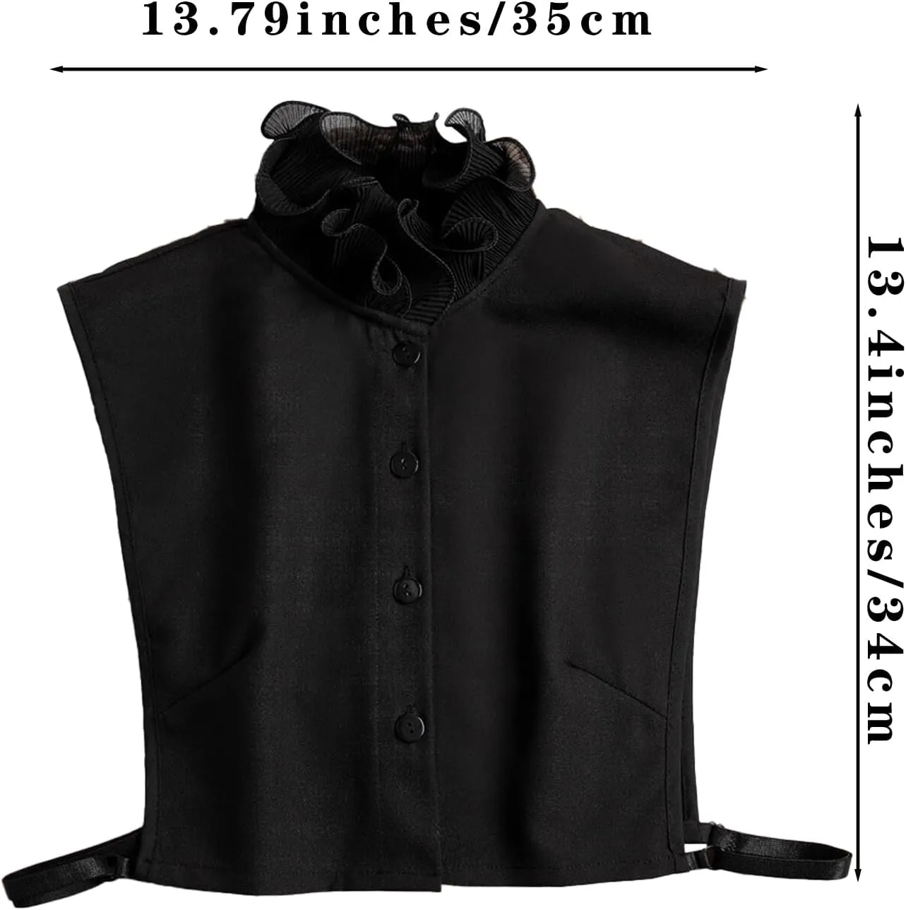 Fake Collar Shirt Versatile Accessories Victorian Chiffon Dickey Collar For Women