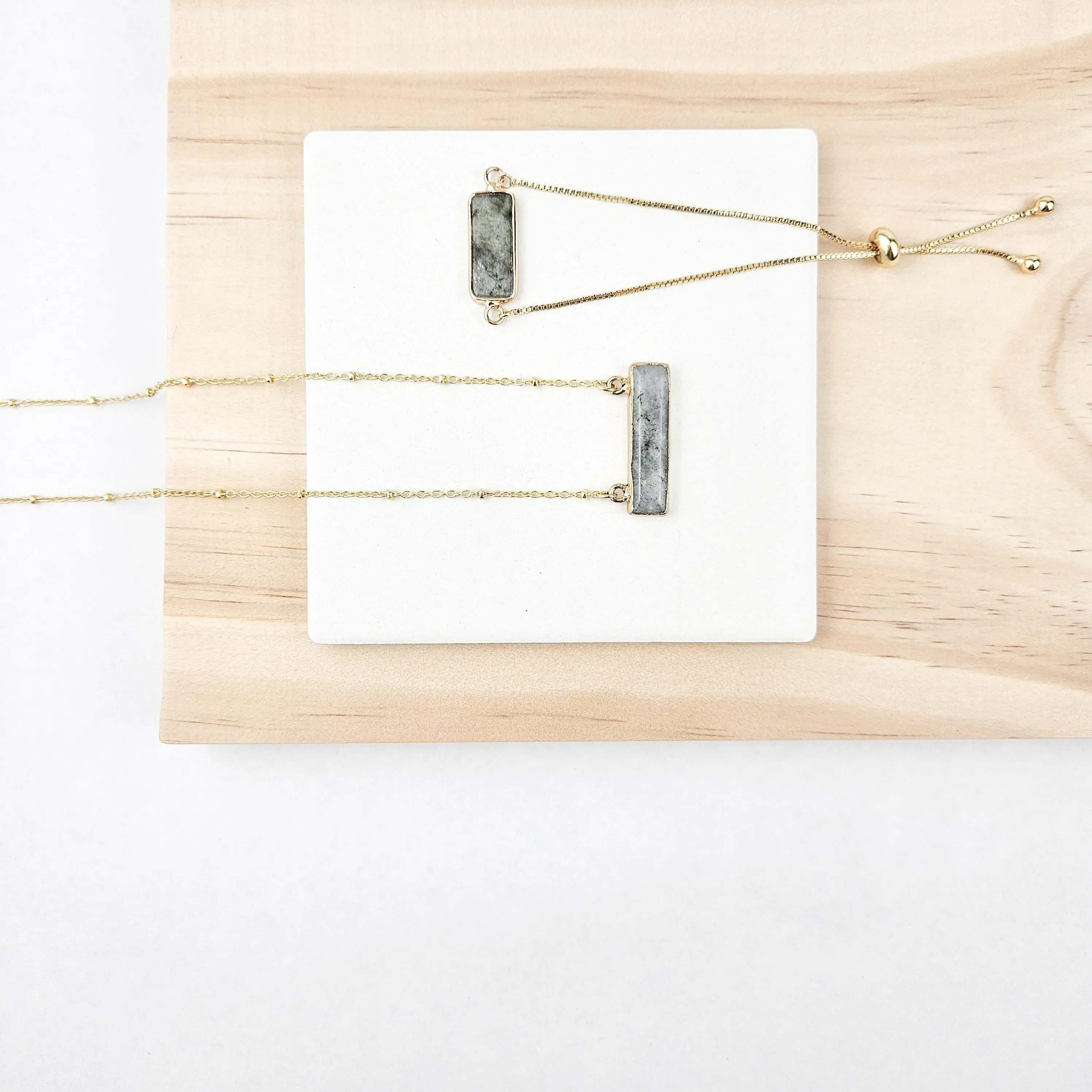 Labradorite Bar Necklace