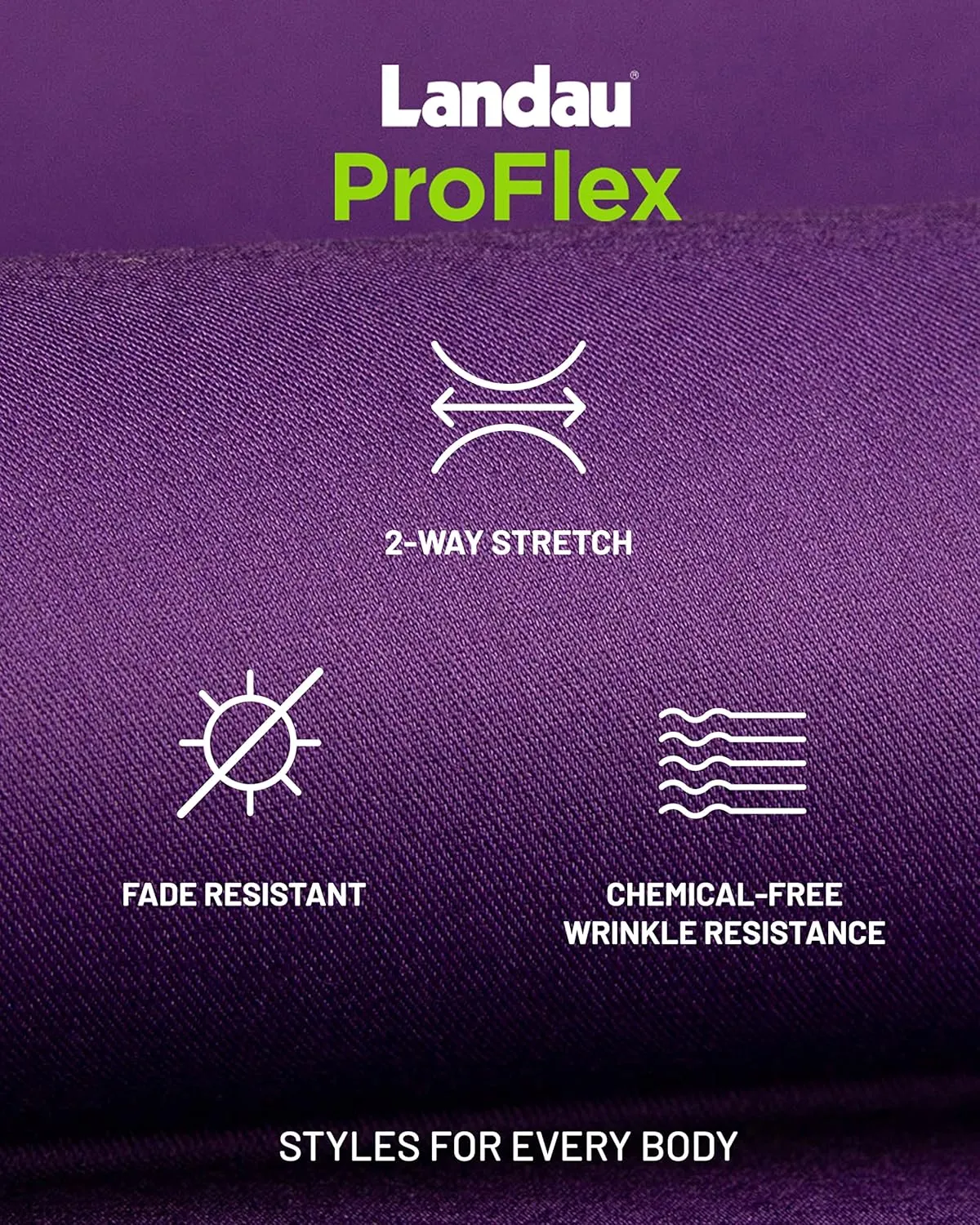 Landau Proflex Tailored Fit Comfort Stretch 4-Pocket Scrub Pants for Women 2043