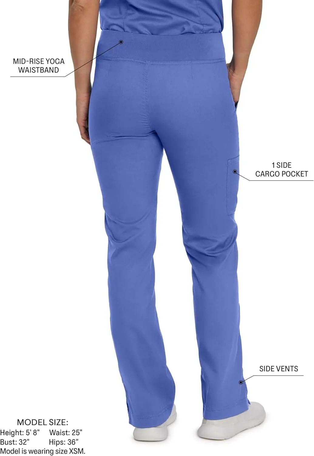 Landau Proflex Tailored Fit Comfort Stretch 4-Pocket Scrub Pants for Women 2043