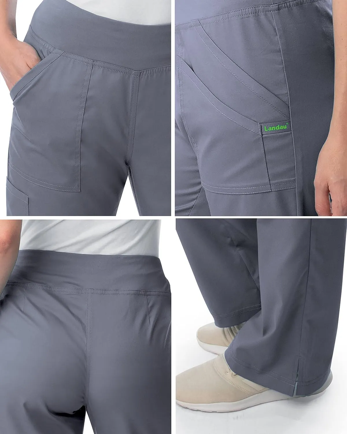 Landau Proflex Tailored Fit Comfort Stretch 4-Pocket Scrub Pants for Women 2043