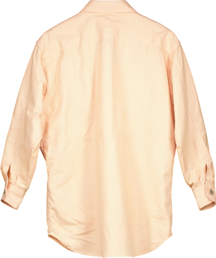 Loewe Pink X Ken Price La Palme Denim Leather Logo Patch Overshirt UK 6