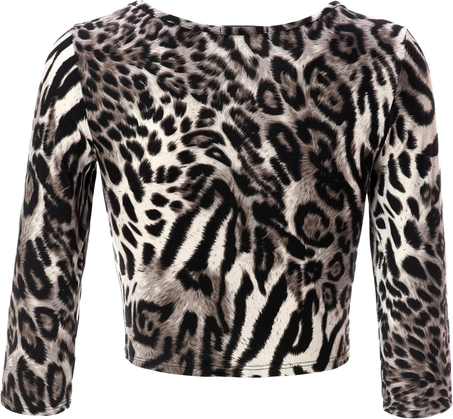SSOULM Women's 3/4 Sleeve Scoop Neck Cotton Slim Fit Crop Top (S-2XL)