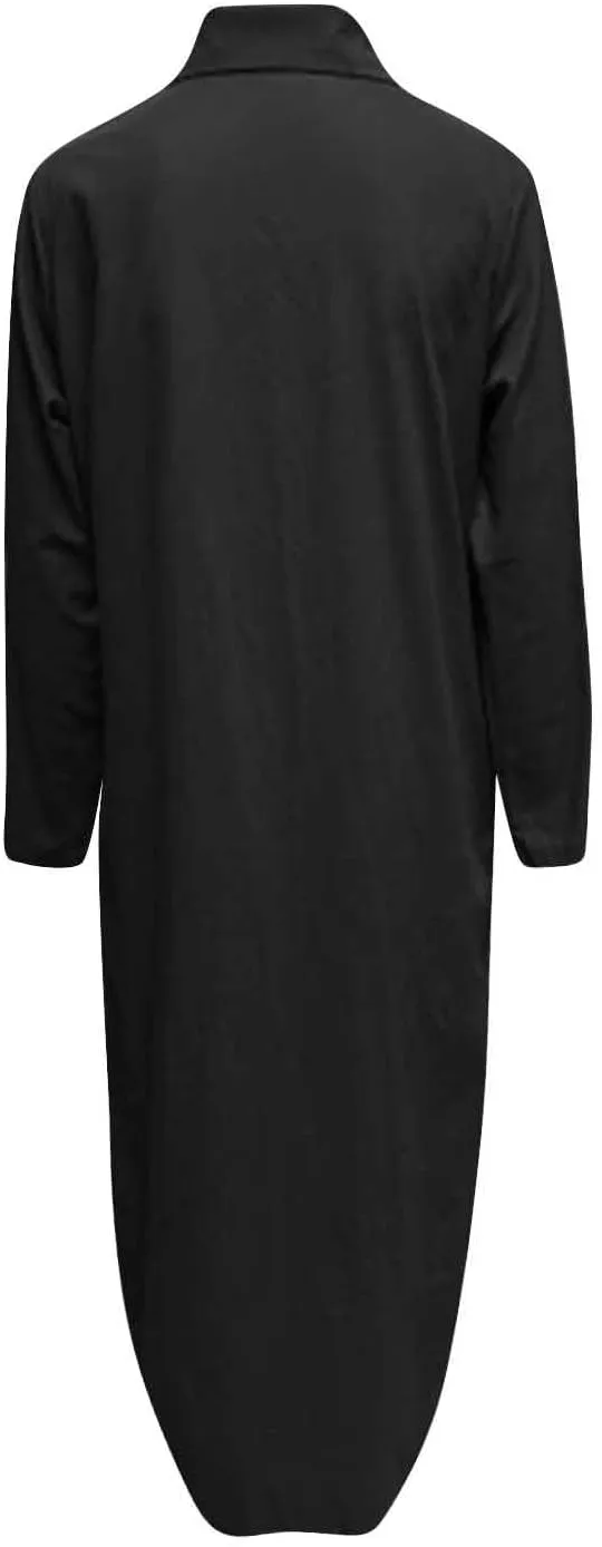 Women Fashion Solid Dress Shirt Long Skirt Casual Long Sleeve Cardigan Dress K Dresses for Women