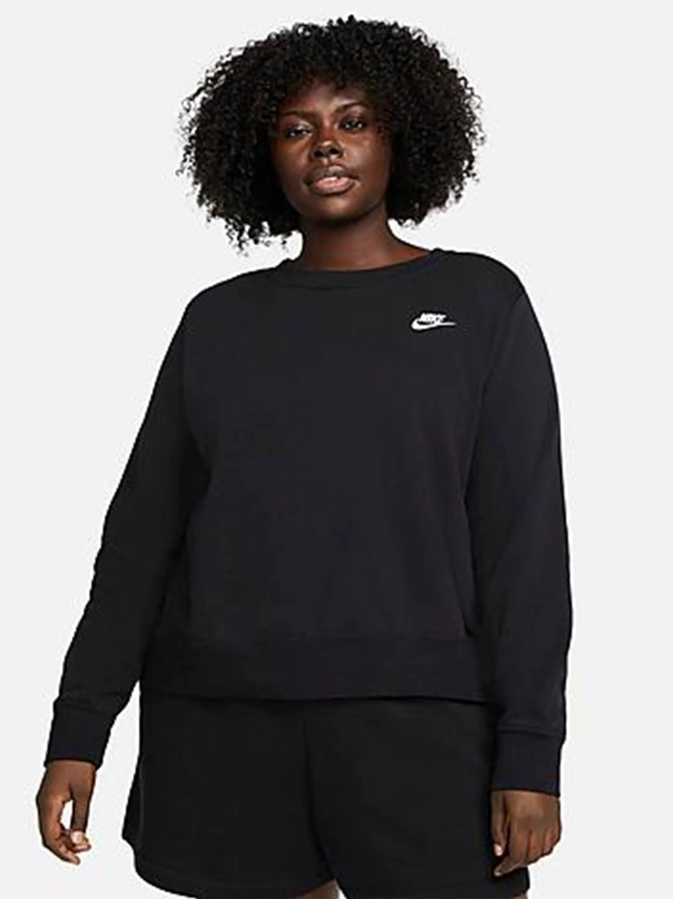 Women's Brand Logo Embroidered Sweatshirt,Black