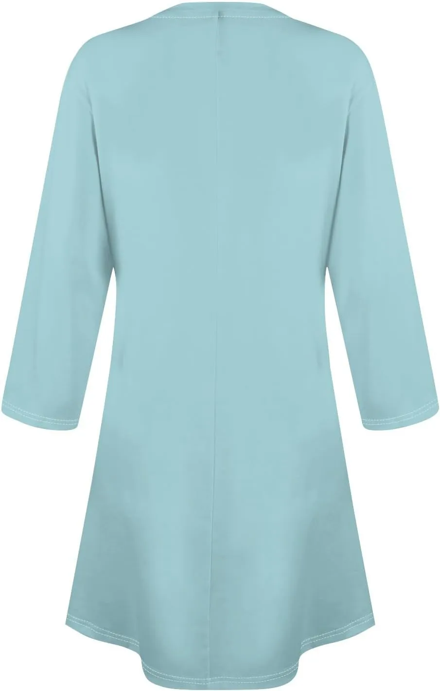 Womens Casual Long Sleeve T Shirt Dresses Trendy Plus Size 3/4 Sleeve Mini Dress Elegant Formal Flowy Short Dress